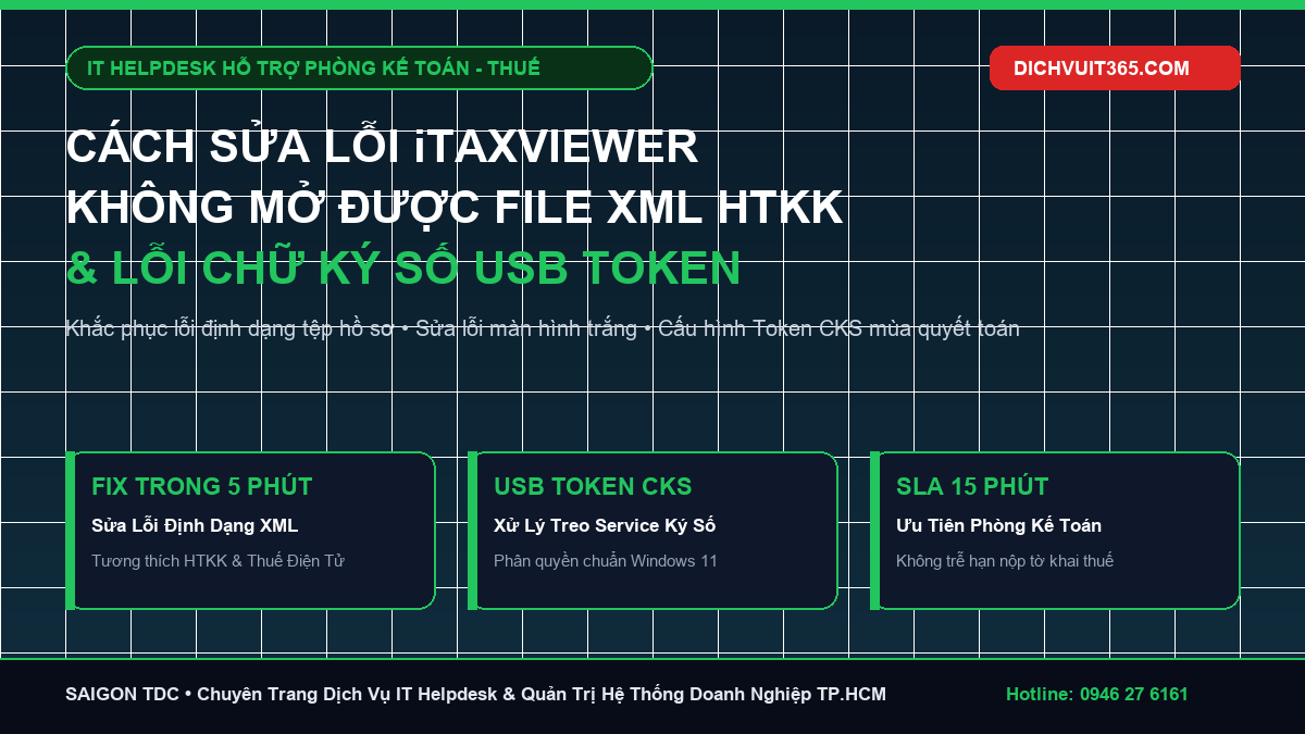 Cách Sửa Lỗi iTaxViewer Không Mở Được File XML HTKK & Lỗi Chữ Ký Số USB Token Mùa Quyết Toán Thuế